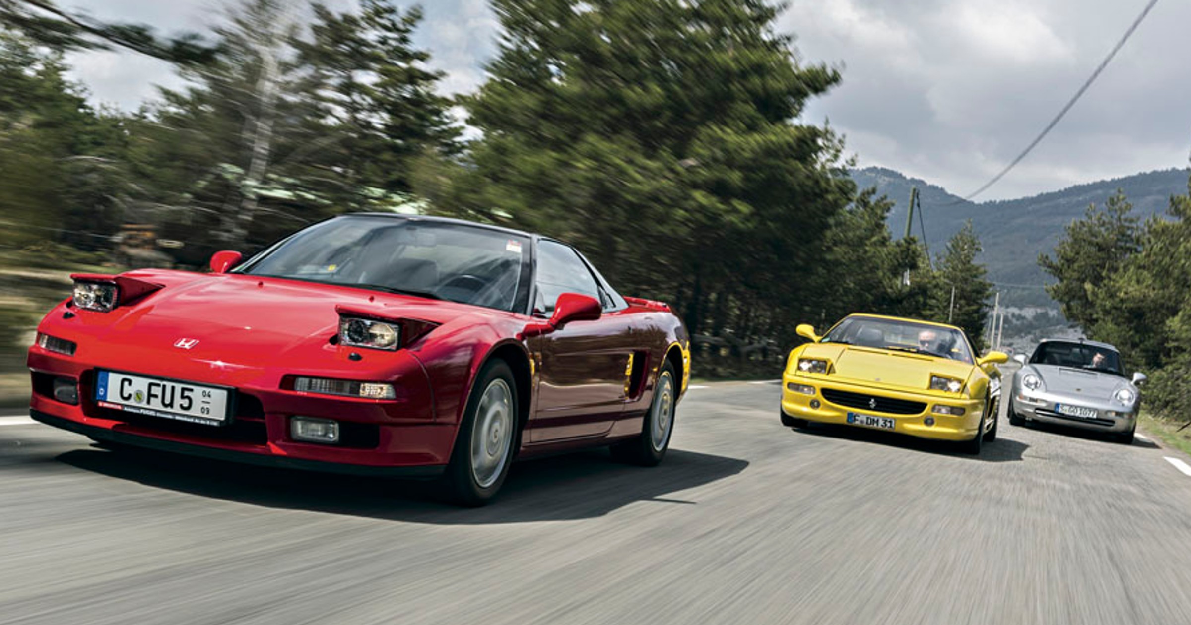 Auta marzeń z lat 90. - Honda NSX kontra Ferrari F355 GTS i Porsche 911 Targa