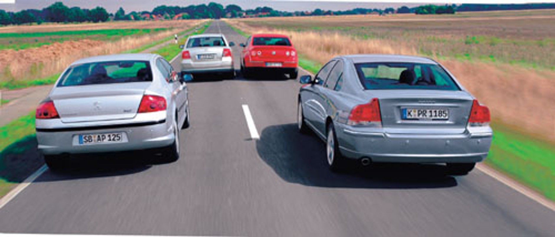 Vw Passat, Volvo S60, Toyota Avensis, Peugeot 407 - Starcie diesli o dużej mocy