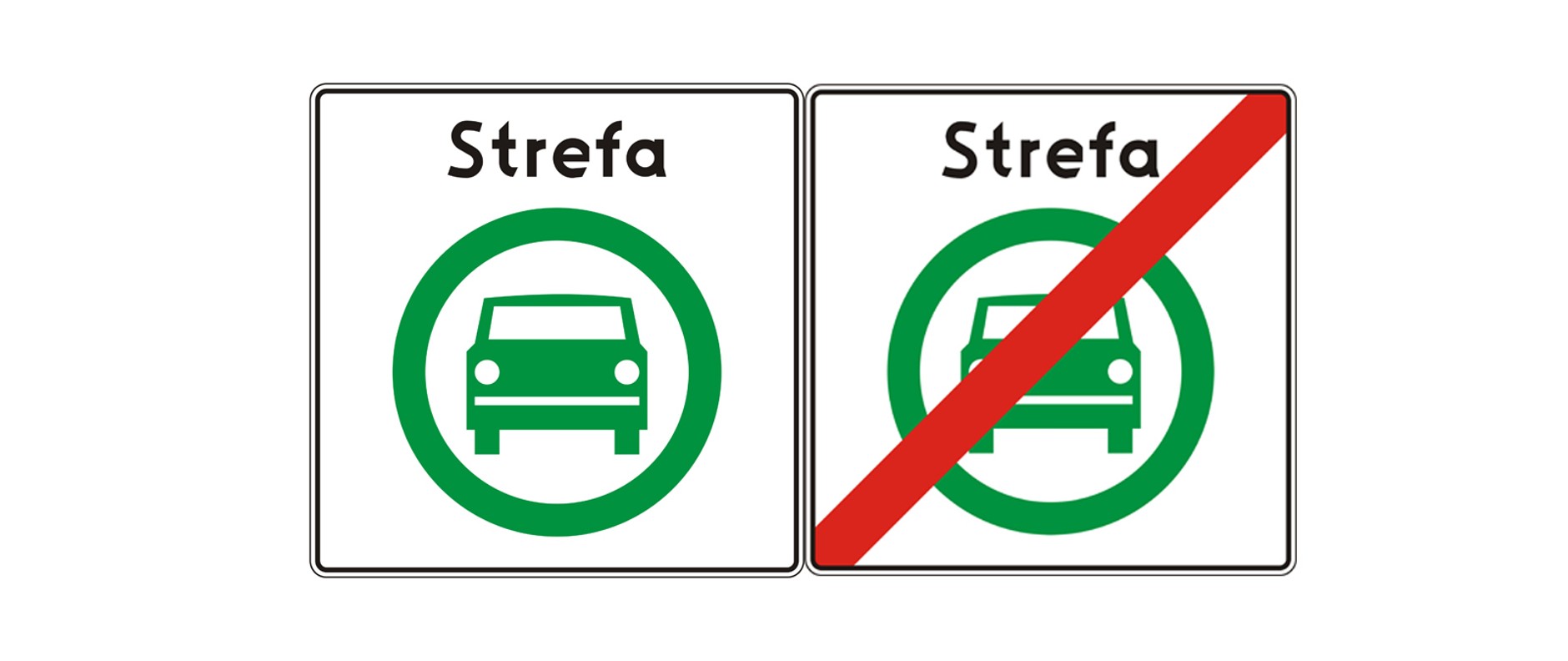 Strefa czystego transportu - znaki drogowe