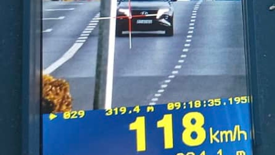 Przekroczenie prędkości 118/50 km/h