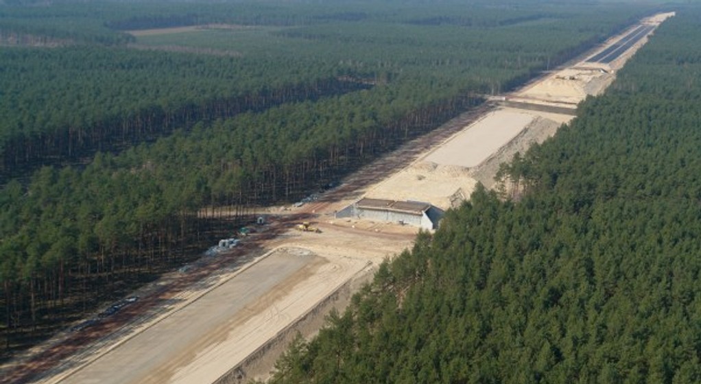 Budowa Autostrady A1 - zdjęcia lotnicze