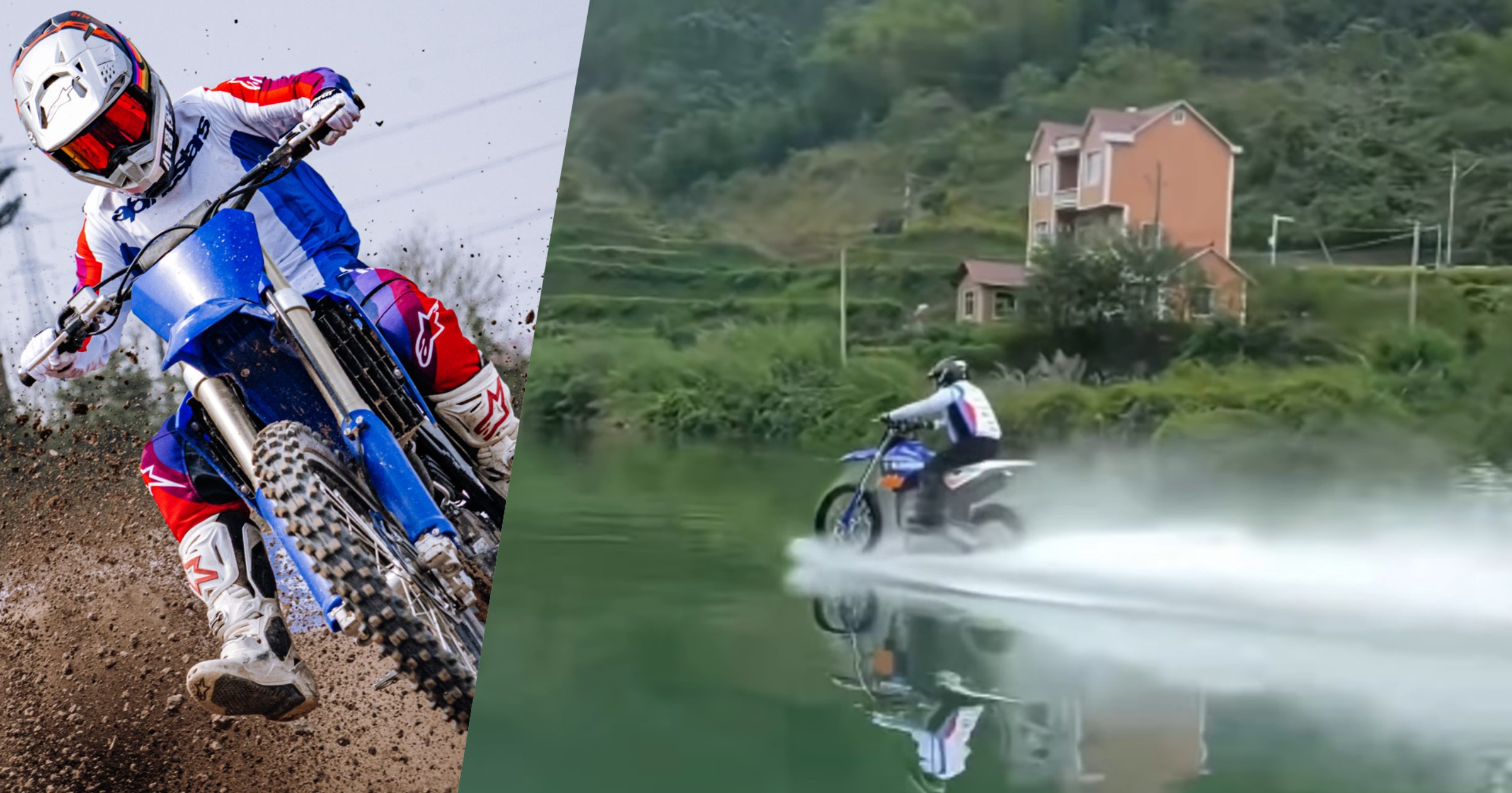 Pokonał motocyklem ponad 40 km po tafli wody