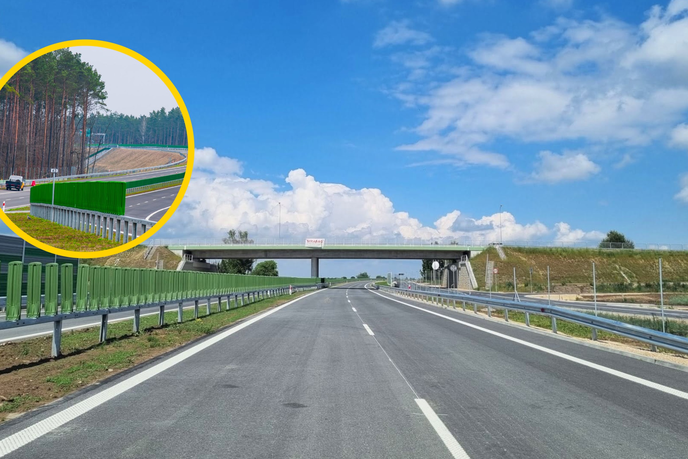 Zielone listwy na barierach drogowych mają swoją funkcję. To banalnie proste rozwiązanie