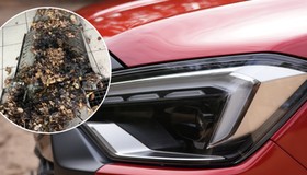 Isuzu zapaliło się przez to, co gromadziło się między osłoną a wydechem