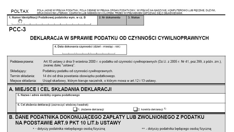 Formularz PCC3