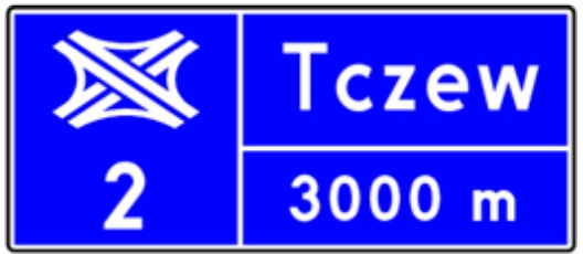 Znak E-20 na autostradzie