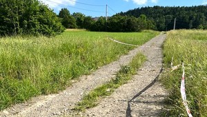 Niebezpieczne znalezisko na drodze szutrowej pod Nowym Sączem