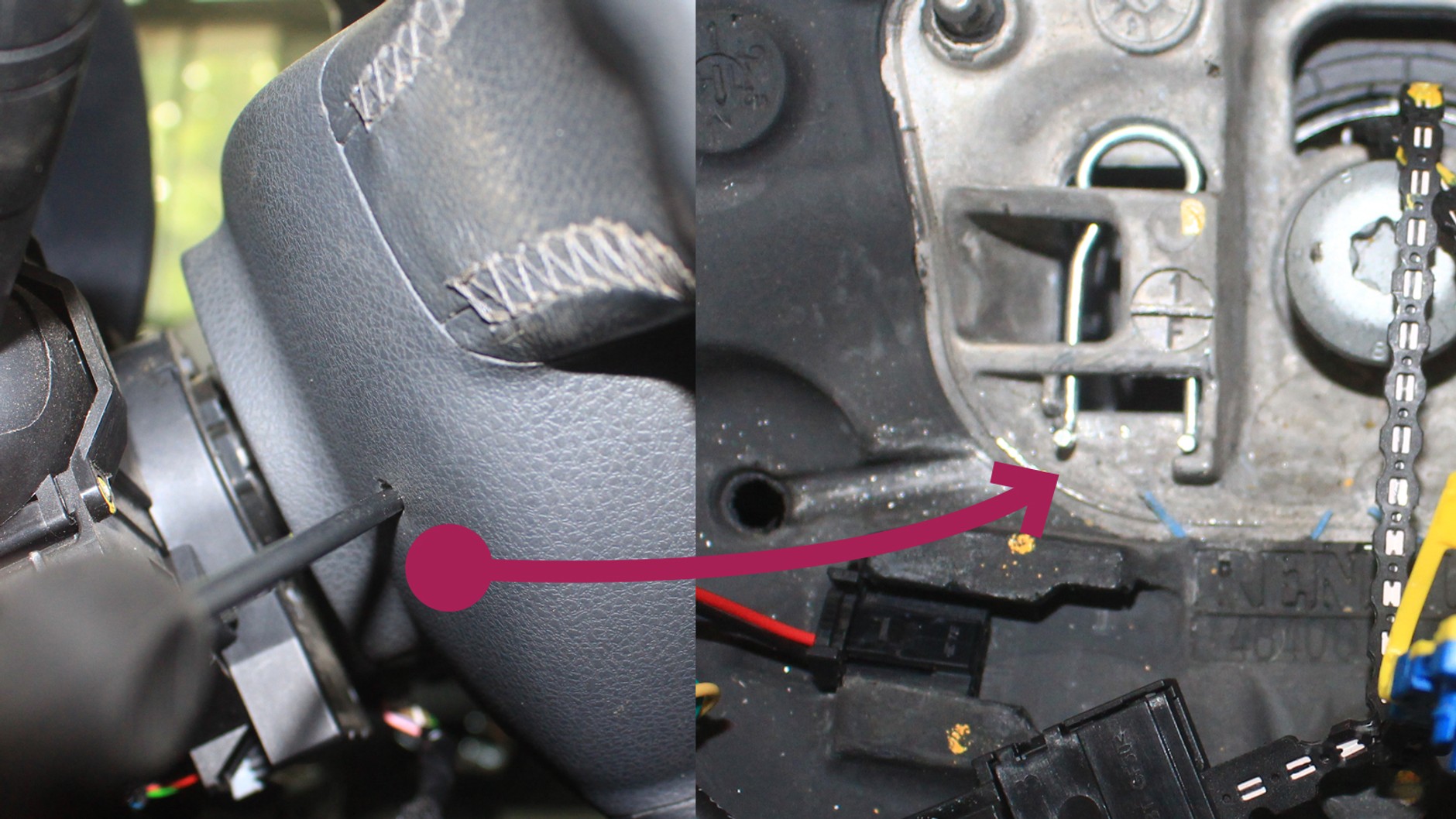 Wymiana taśmy pod kierownicą