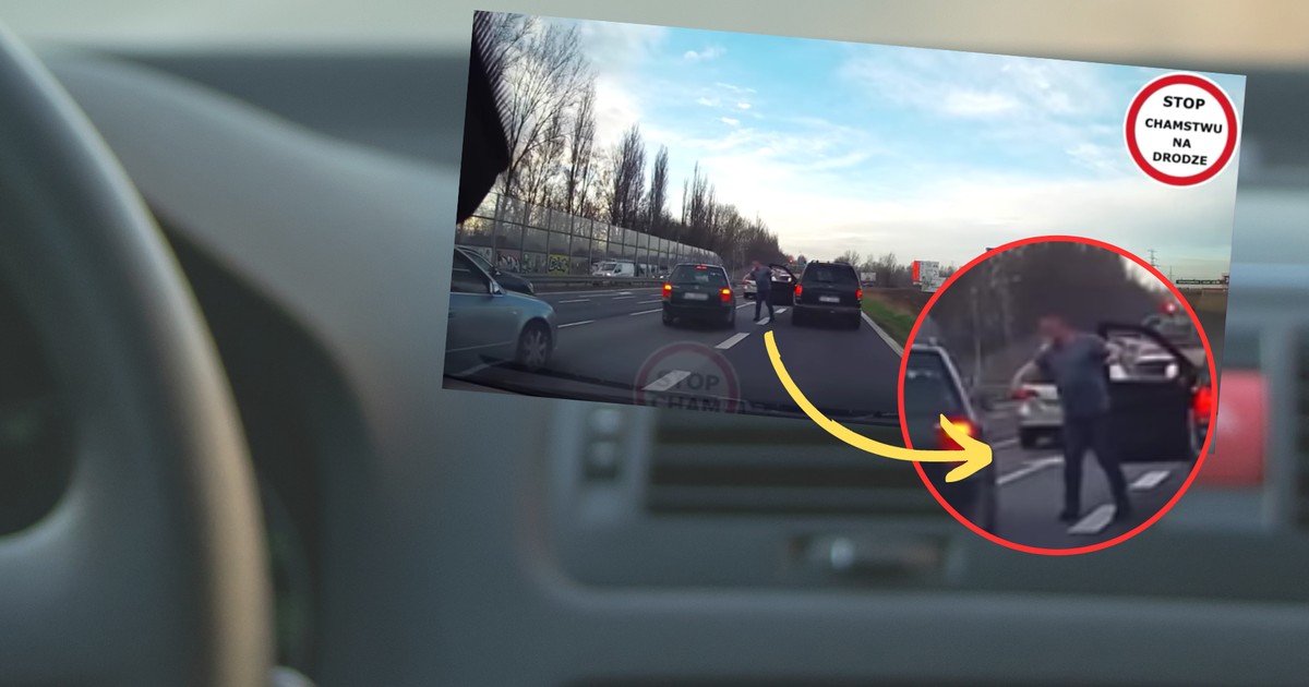 Mężczyzna zareagował agresją (fot. screen z YouTube/STOP CHAM)
