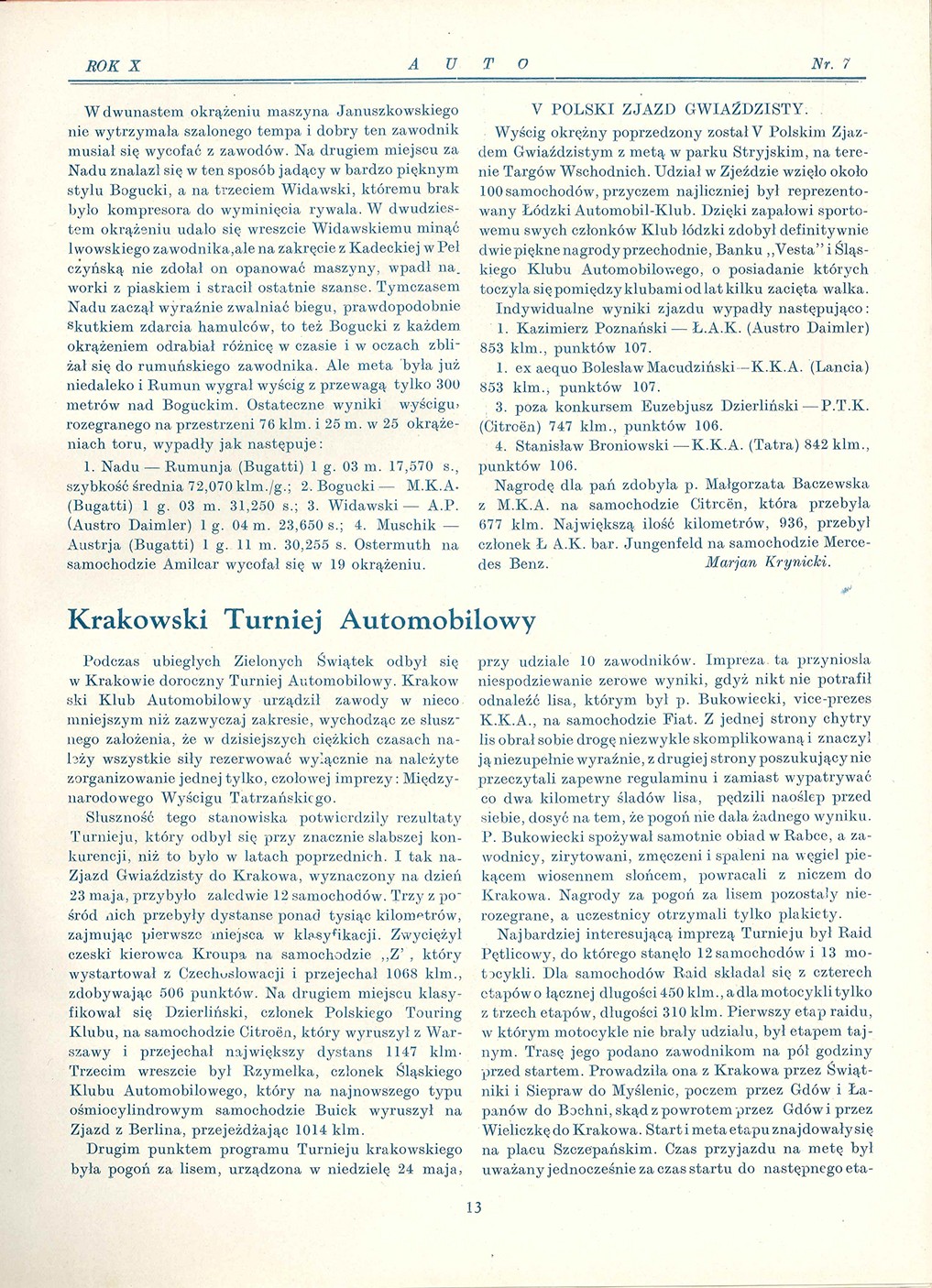 Wyścig we Lwowie w 1931 r.