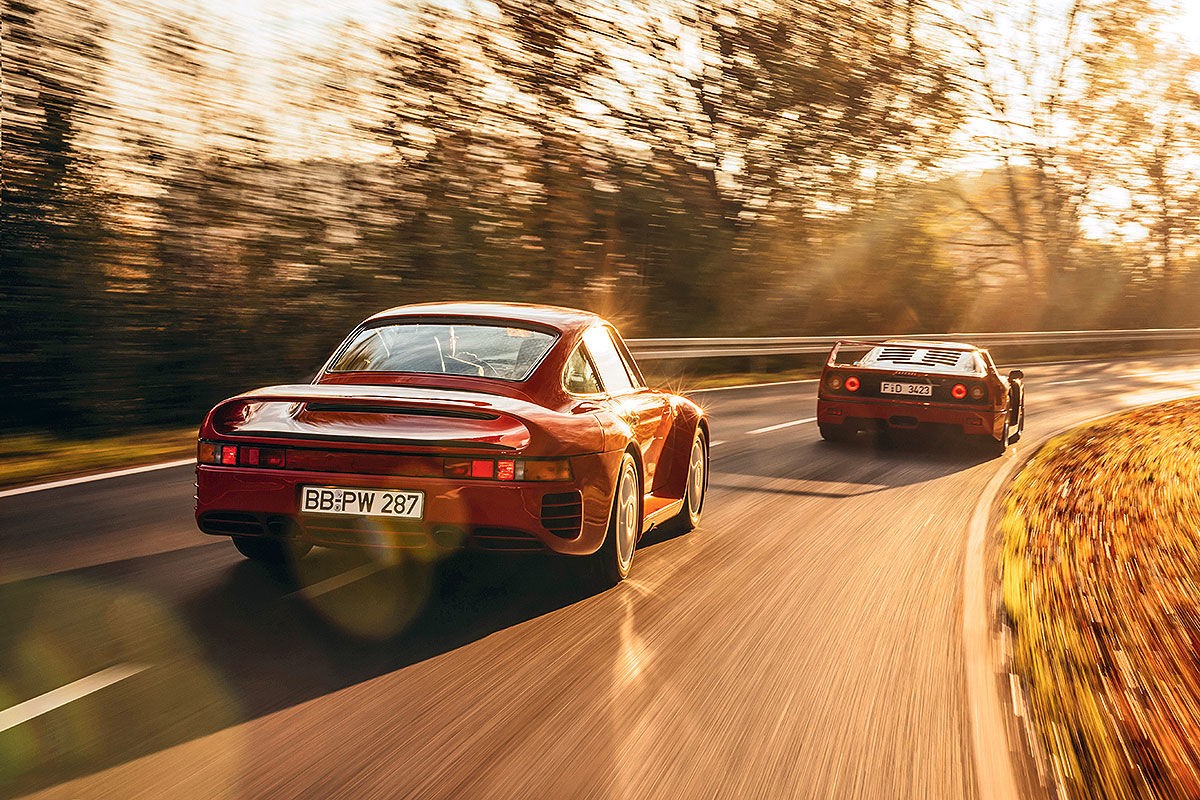 Porsche 959 S kontra Ferrari F40
