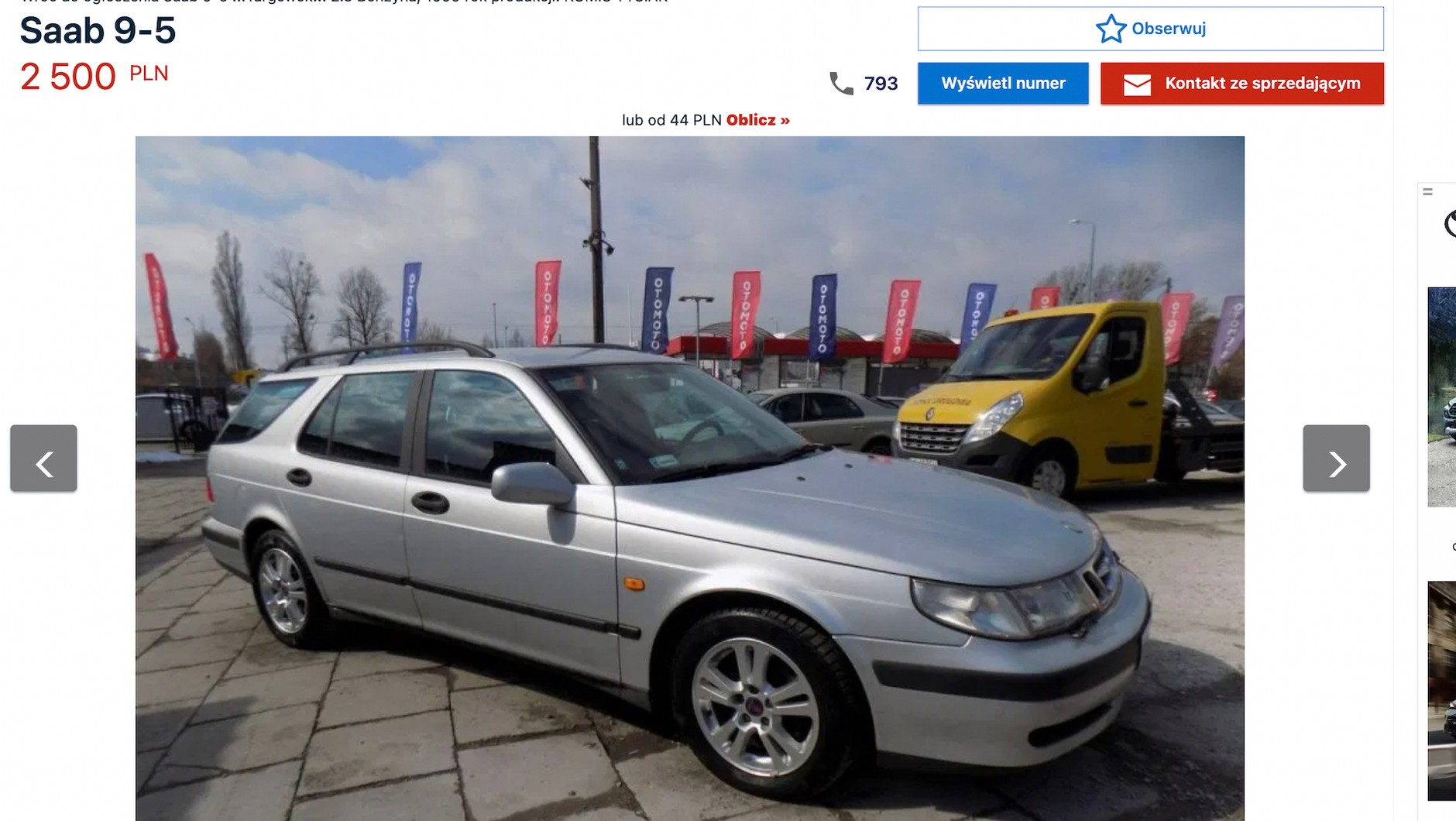 Saab 9-5 – oferta z Otomoto