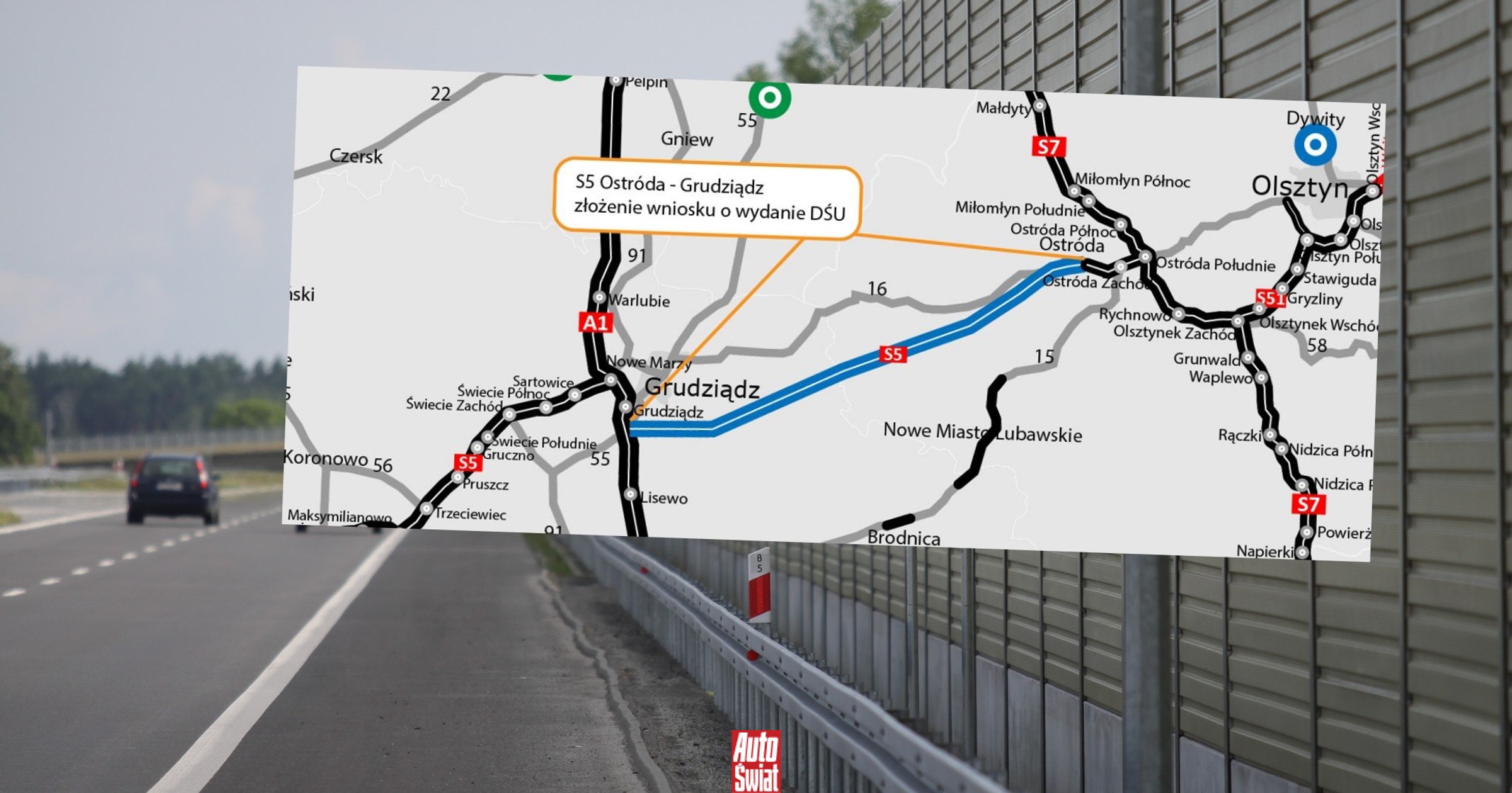 Prace przy budowie drogi S5 wchodzą w nowy etap. To będzie bardzo ważny odcinek