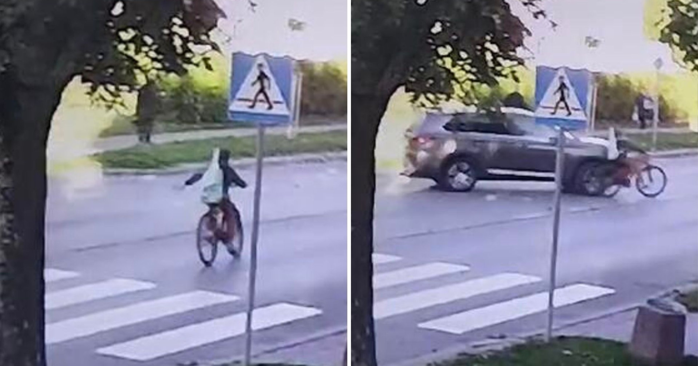 Na nagraniu widać, co robił 12-latek przed skrzyżowaniem