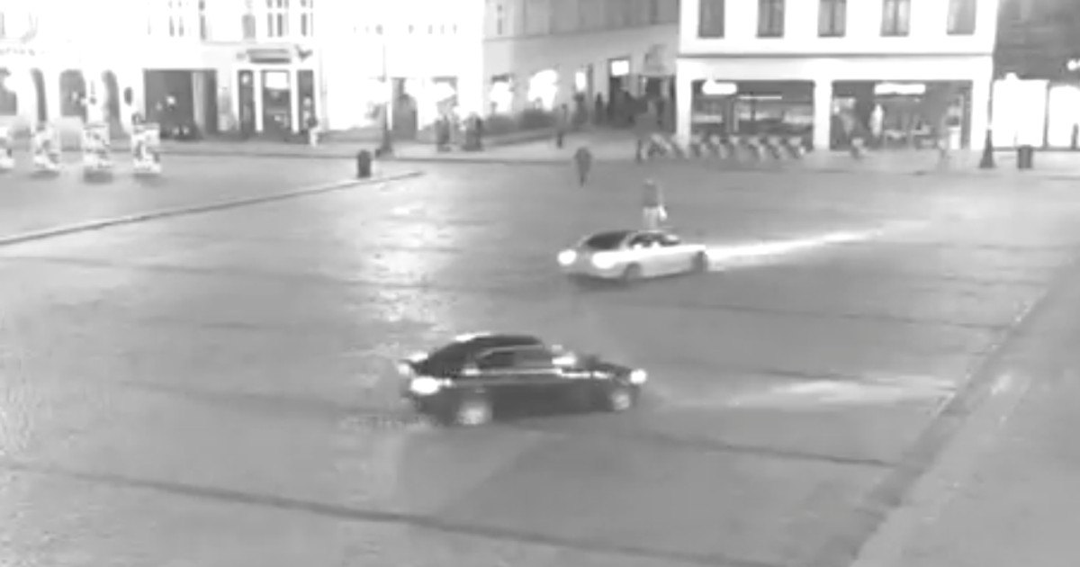 Drifting pomiędzy pieszymi, fot. policja.pl