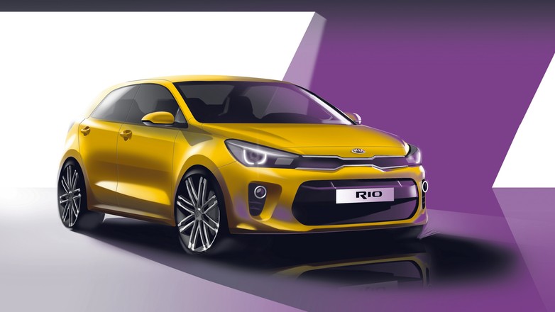 4th Generation Kia Rio_Exterior Front Quarter Rendering