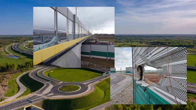 Zniszczony węzeł Wołomin na S8