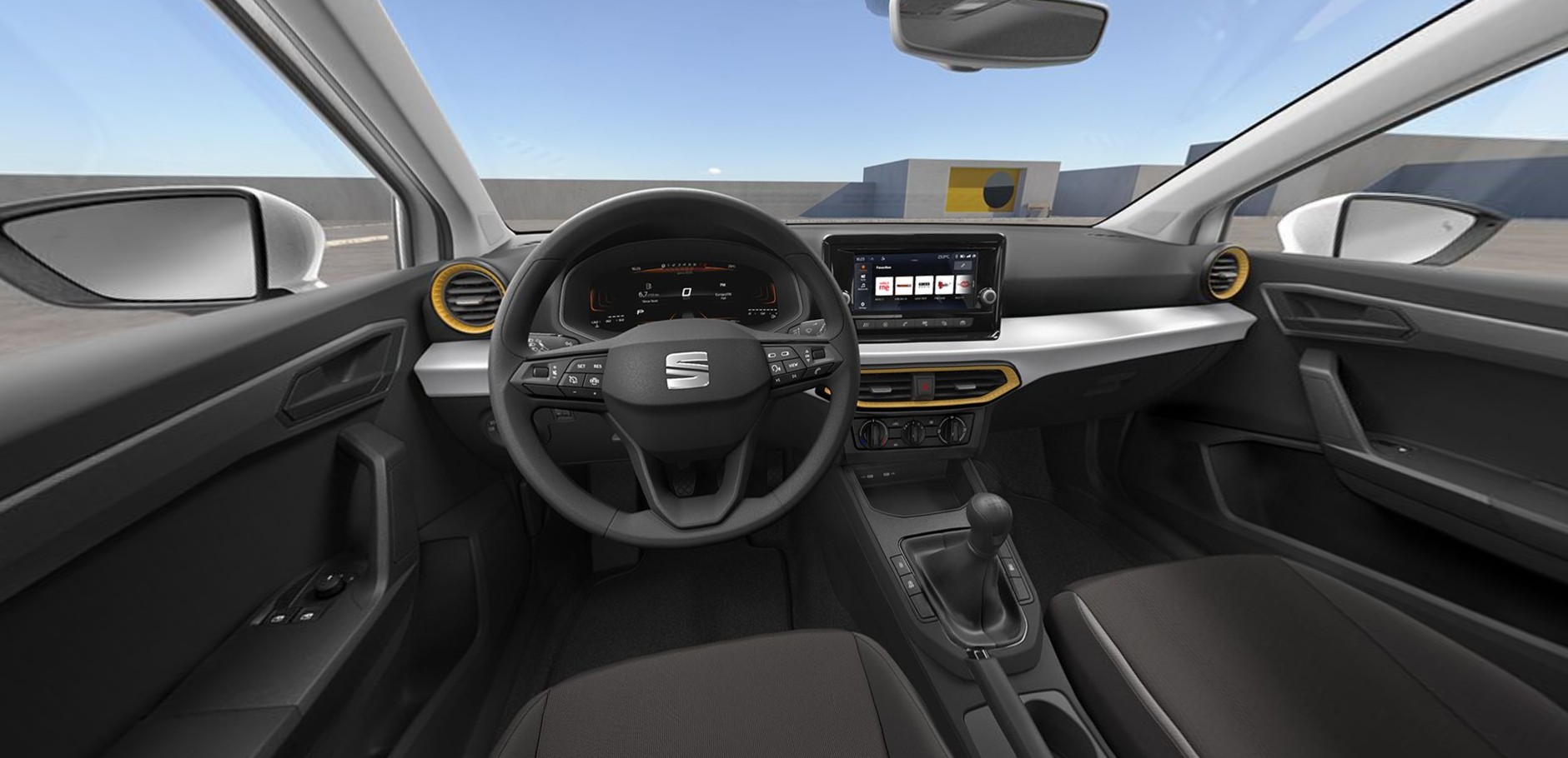 Wnętrze podstawowej wersji Seata Ibizy