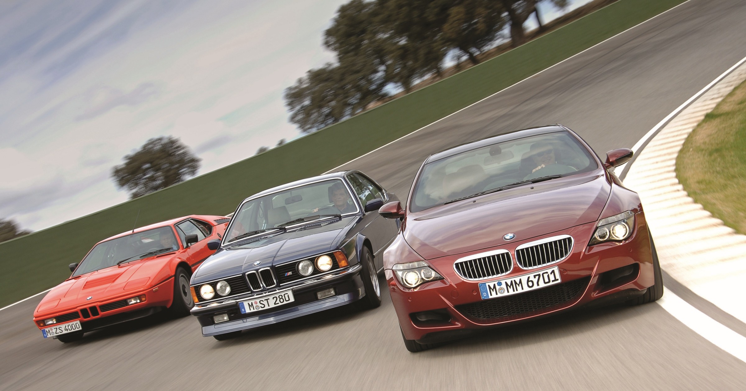Legendy BMW M. Od lewej: BMW M1 (1978-1981), M635CSi (1984-1989) i M6 Coupe (2005-2010)