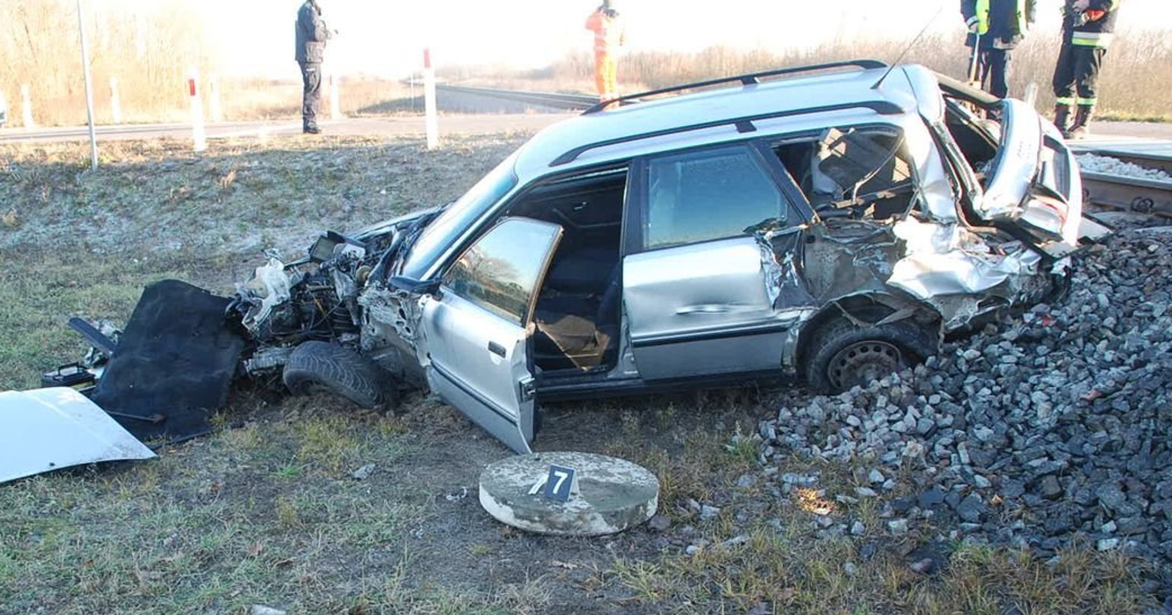 Wypadek na przejeździe kolejowym