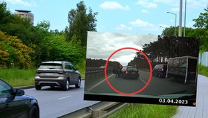 "Jaskiniowiec" z BMW. Chciał być królem autostrady, wyszedł nawet z auta [WIDEO]
