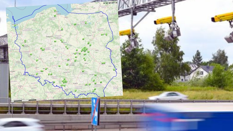 Na polskich drogach pojawią się 43 nowe miejsca z odcinkowym pomiarem prędkości (Źródło mapy: canard.gitd.gov.pl)