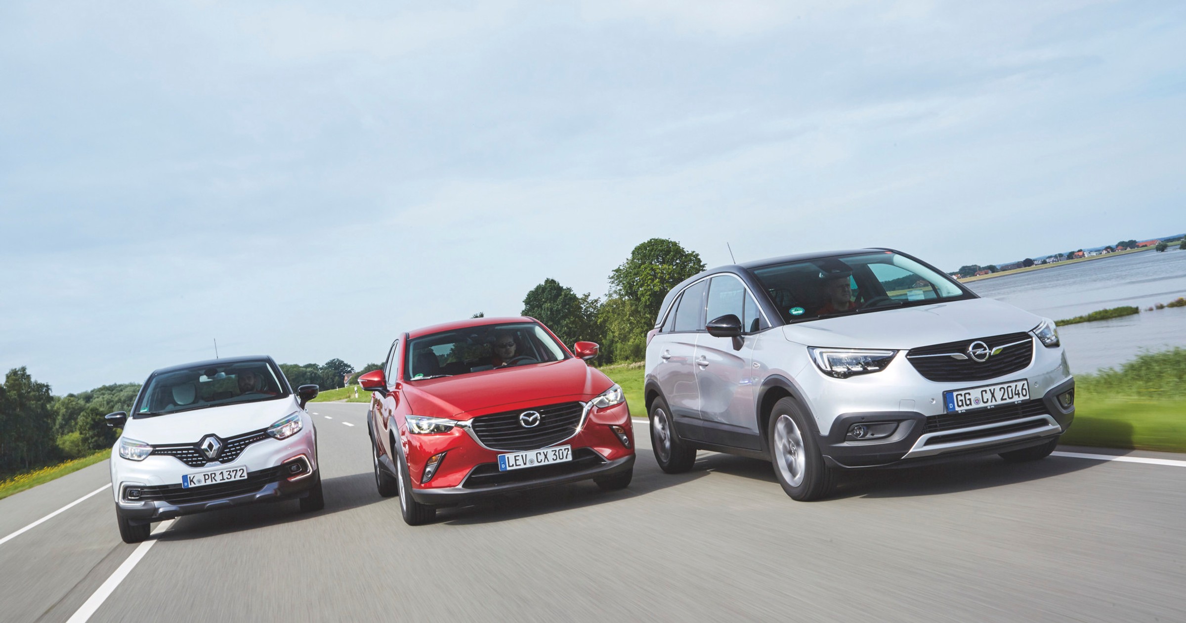 Proównanie: nowy Opel Crossland X kontra Mazda CX-3 i Renault Captur