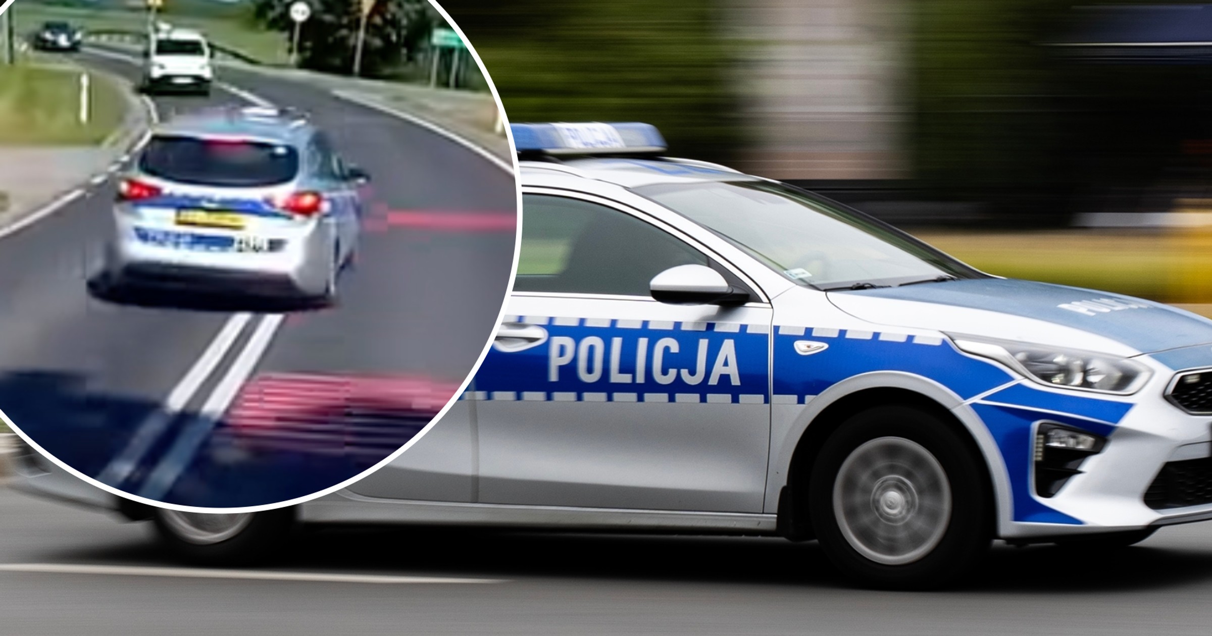 Radiowóz policyjny na żółtych tablicach? Tak, a do tego... prywatny