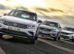Peugeot 3008, Volvo XC40, VW Tiguan - SUV-y z elektrycznym dopalaczem