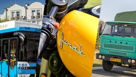 Autosan Sancity 12LFH, Junak M15 i Star 200 (od lewej)