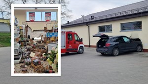 Kosztowna pomyłka 76-latka. Przebił BMW ścianę supermarketu
