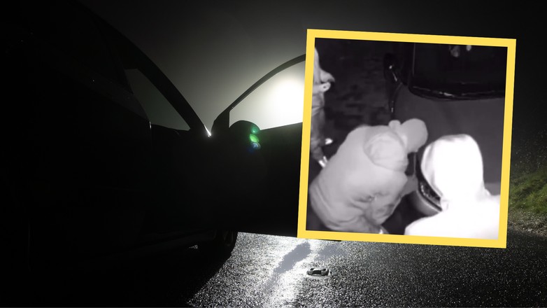 Złodzieje dostali się do samochodu przez reflektory. Kradzież zajęła im 70 sekund (x.com/auto_moto_pl)