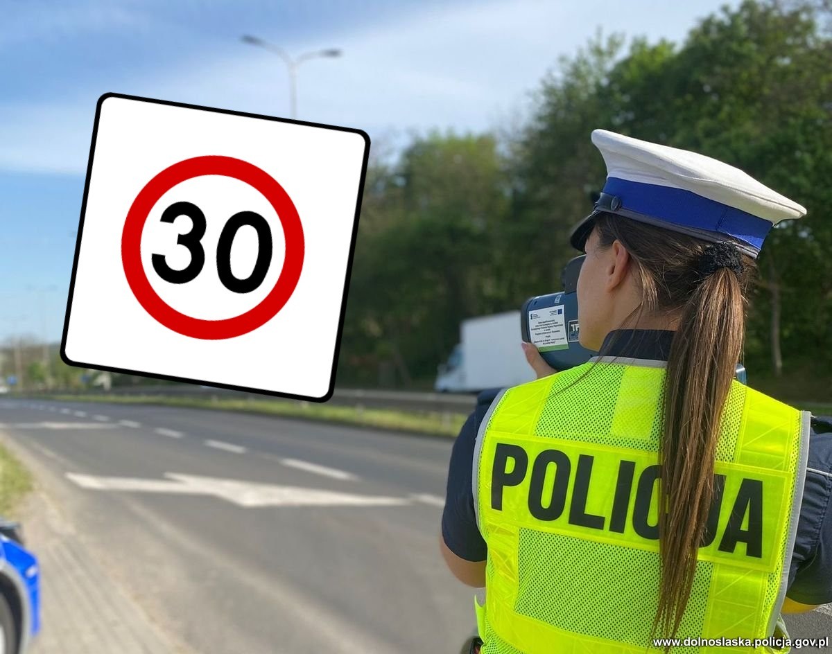 Znak B-43. Kontrola prędkości