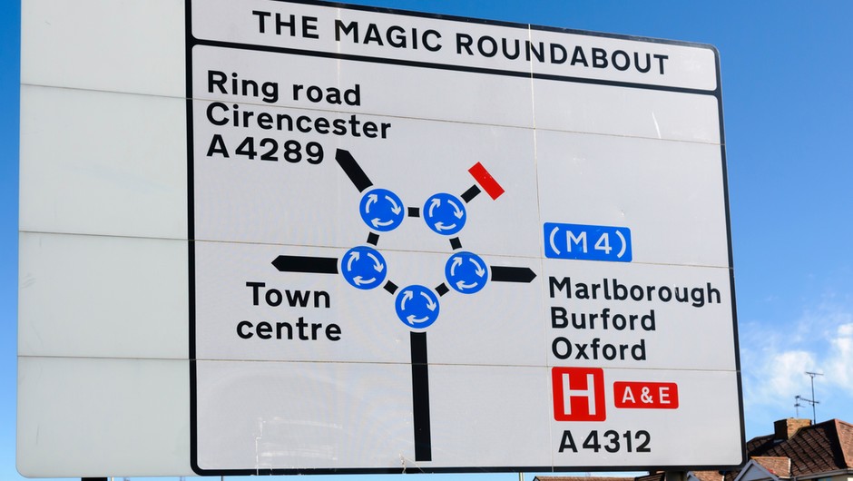 "Magiczne" rondo w Swindon