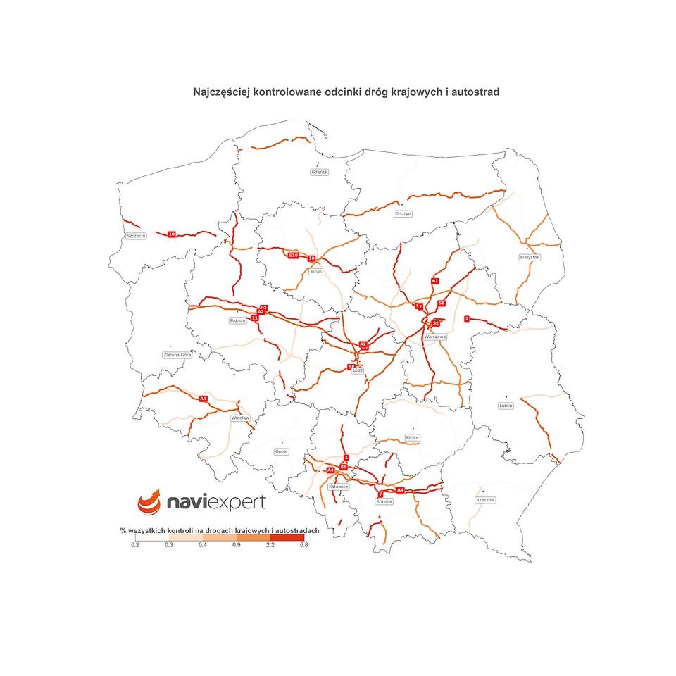 Najczęściej kontrolowane odcinki w majówkę 2023