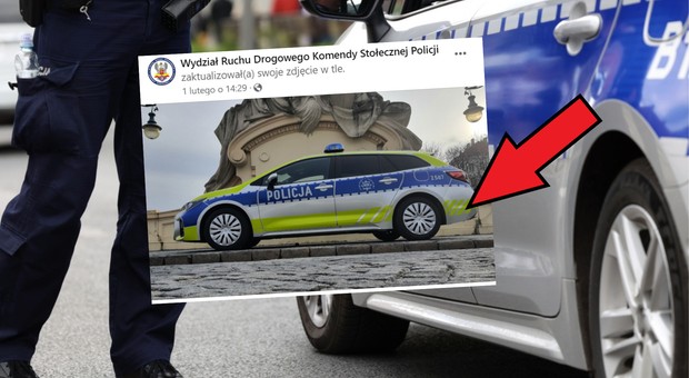 Policja pochwaliła się nowym samochodem. I zaliczyła wpadkę. Będzie mandat?