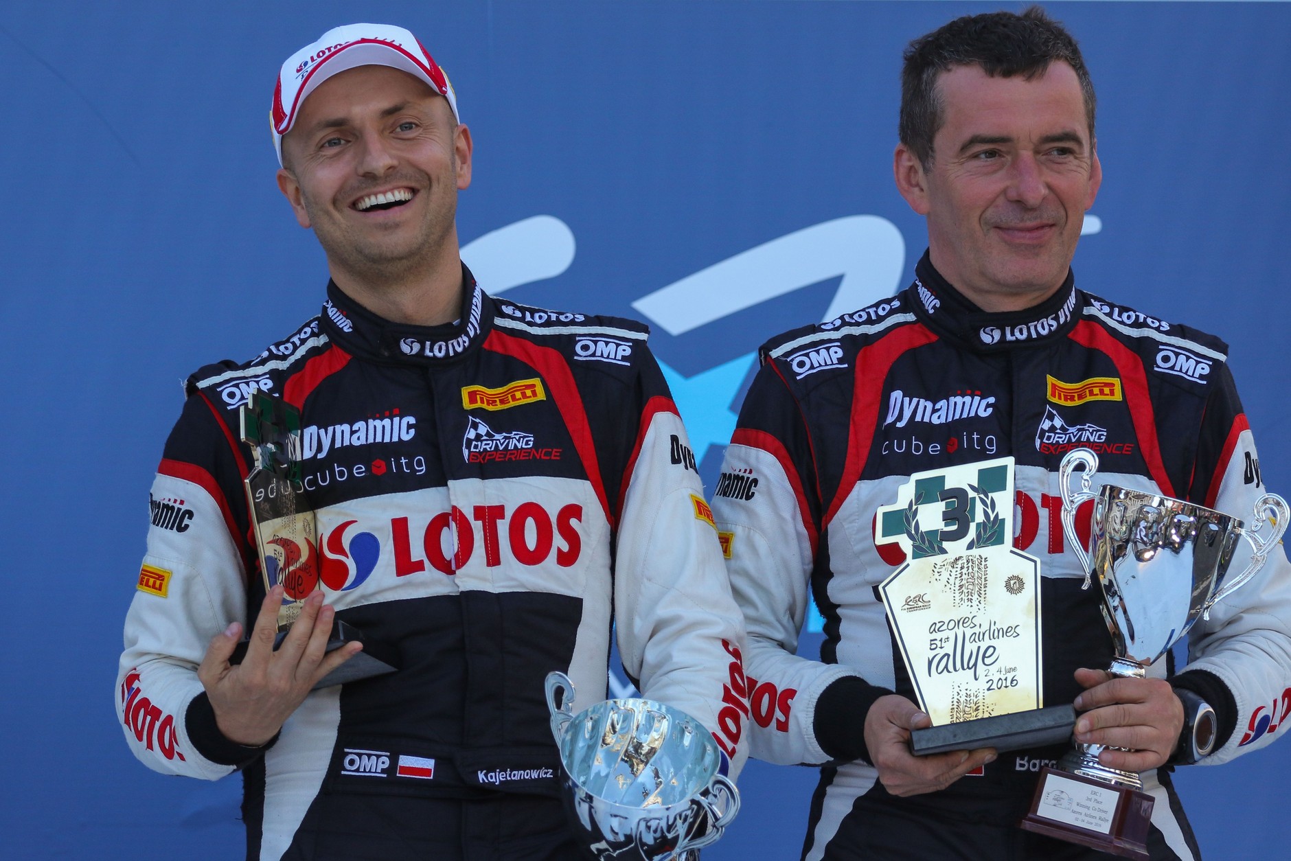 Kajetan Kajetanowicz i Jarosław Baran na podium Rajdu Azorów 2016
