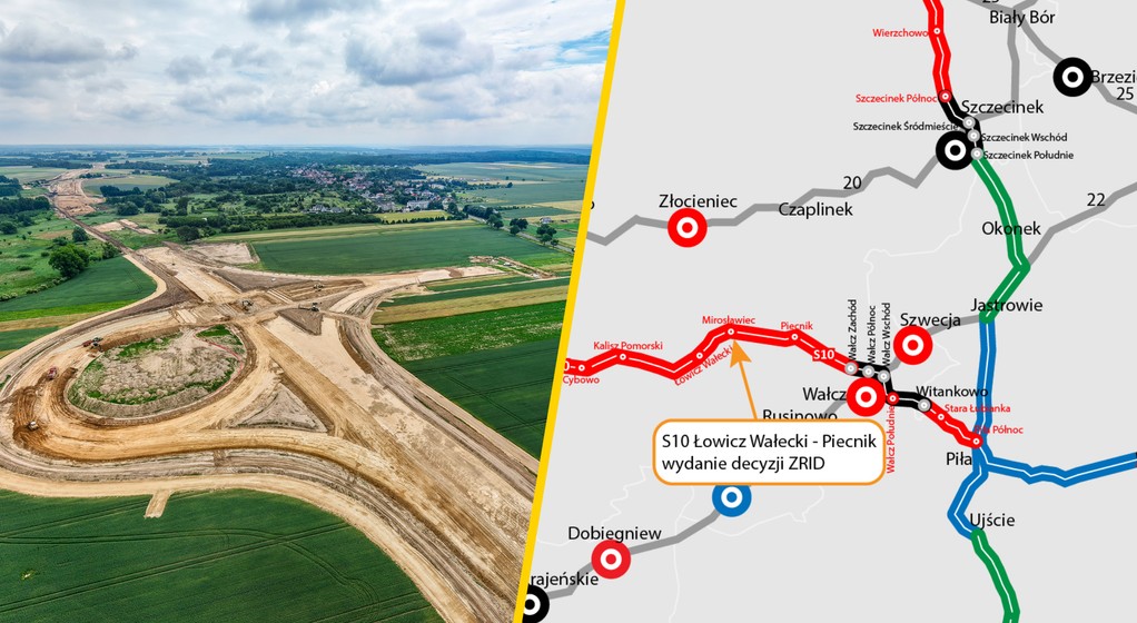 Droga S10 Szczecin - Wałcz. 100 km w budowie
