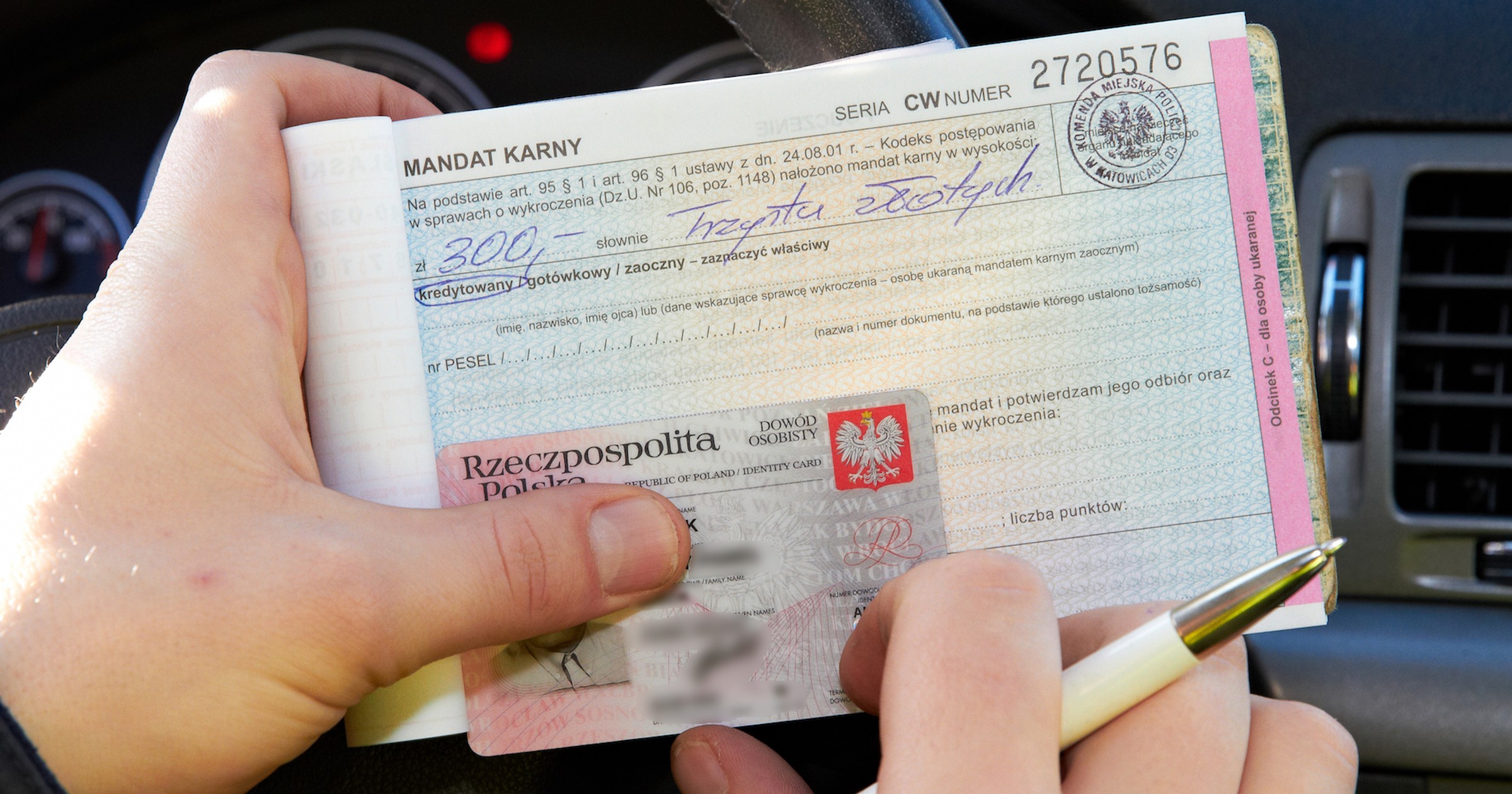 Mandat karny - zdj. ilustracyjne