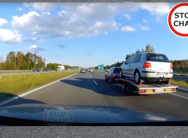 Chwile grozy kierowcy lawety. Trochę przesadził [Nagranie]