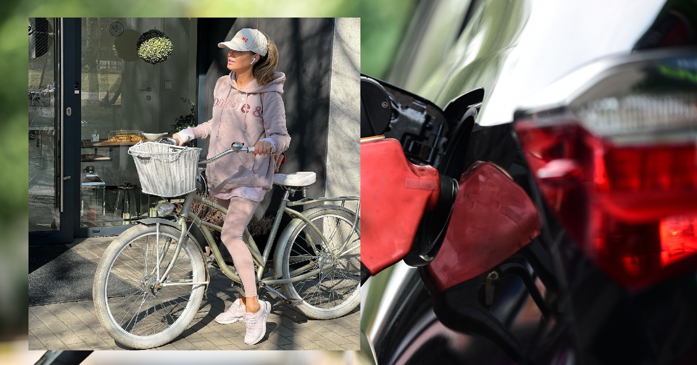 Małgorzata Rozenek-Majdan na rowerze