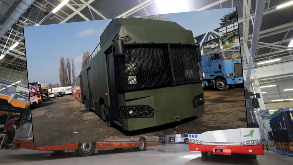 Solaris przerobiony na opancerzony autobus medyczny