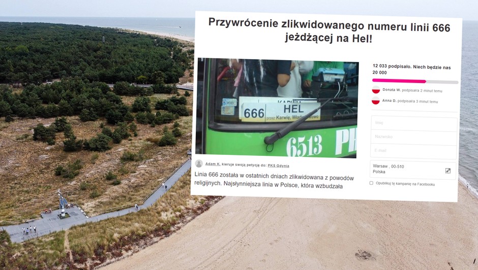 Internauci walczą o legendarną linię 666 (fot. screen: secure.avaaz.org)