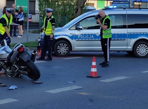 Motocyklista ranny w wypadku. Nie on go spowodował, ale kary nie uniknie