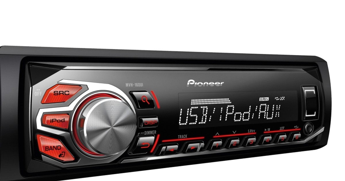 Tak w poprzedniku: Pioneer MVH-160UI nie ma mechanizmu odtwarzacza płyt. Stąd niska cena zakupu. Na mechanizmie można zaoszczędzić.
