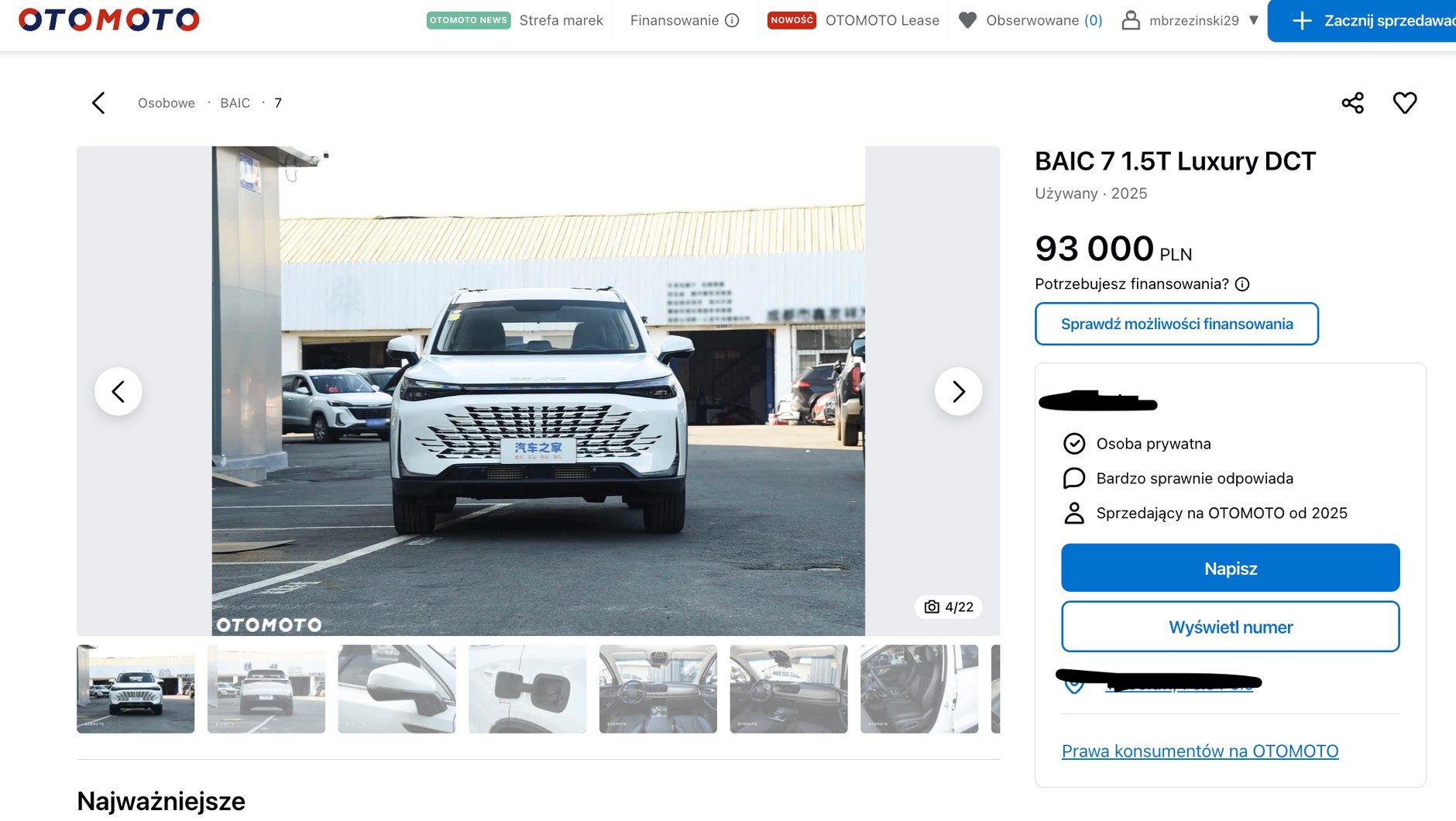 Chiński SUV w ogłoszeniu – o wiele tańszy niż w oficjalnej sieci dilerskiej