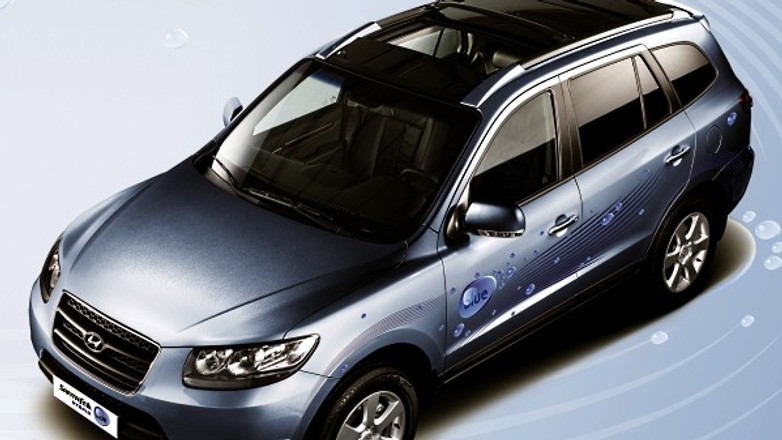 Hyundai Santa Fe blue Hybrid