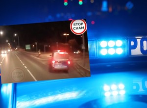 Drogówka kontrolowała prędkość. Zatrzymała policyjny radiowóz [WIDEO]