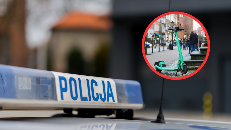 Wypadek z udziałem hulajnogi. Zdjęcie ilustracyjne