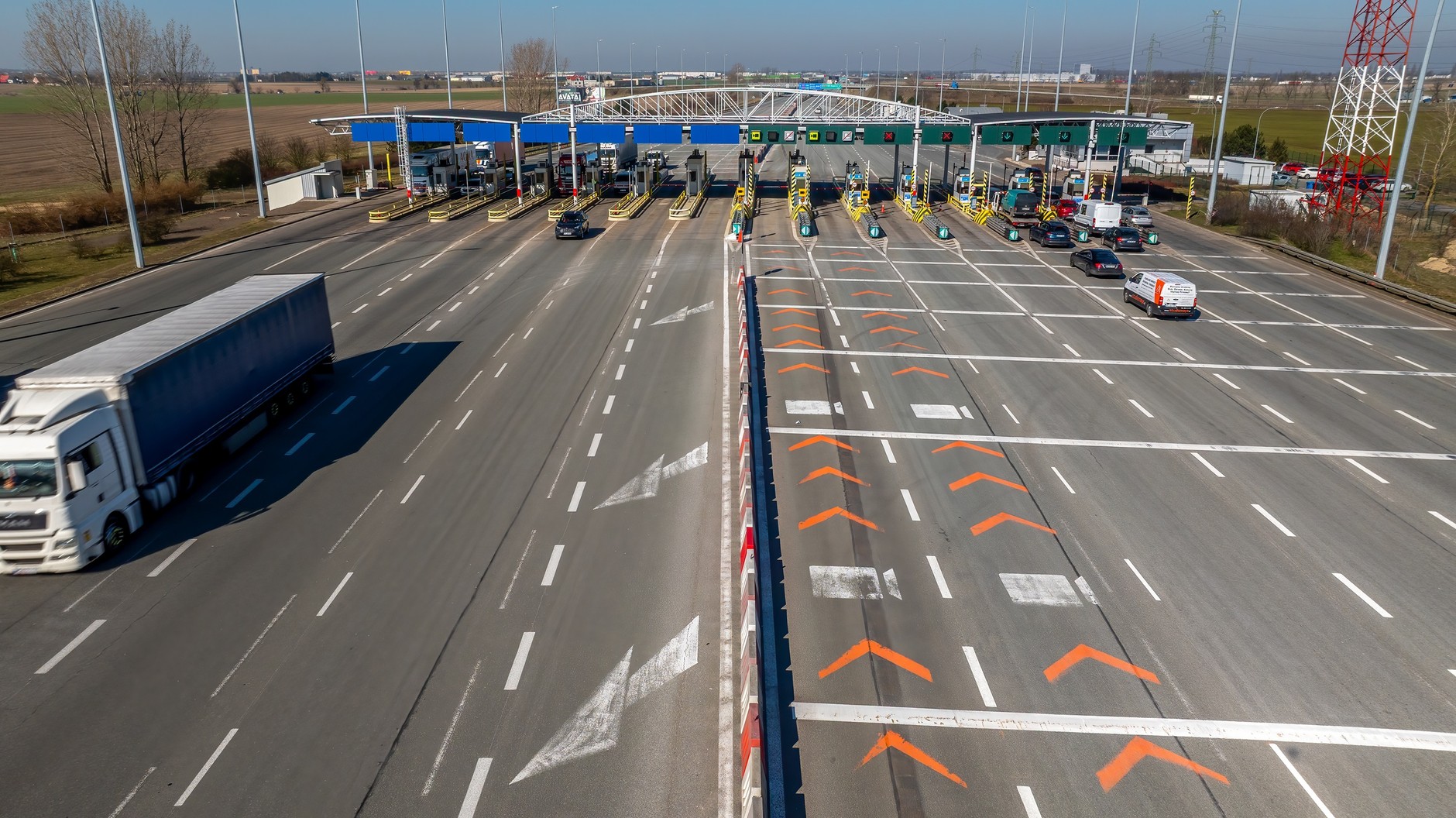 Bramki na autostradzie A2